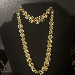 Plated 14k Gold Byzantine Chainmail Necklace